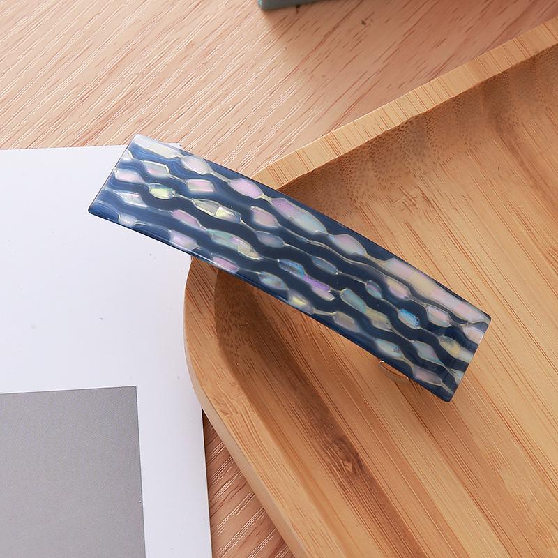 Tangli European & American Geometric Hair Clip - Trendy, Versatile, High-Grade Temperament for Spring синий