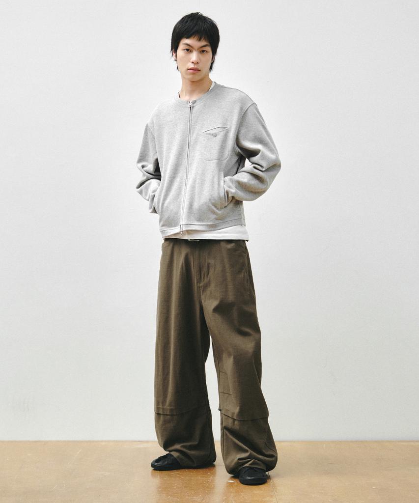 Intempomood Stroll Zip-Up Cardigan_Gray