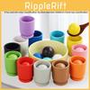 Wooden Educational Toys With 12 Color Balls And Cups For Preschool Learning