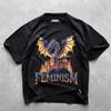 Feminism Dragon Fantasy Vintage Graphic Shirt, Retro Dragon Shirt, Feminism Tee