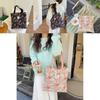 Trendy Floral Pattern Canvas Tote Bag With Open Top Ideal For Shopping And Daily Use