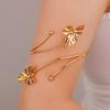 Hot Sale Flower Open Arm Bracelet Geometric Light Luxury Niche High-end Bracelet Fashion Arm Ring Non-fading Bracelet