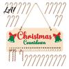Reusable Wooden Countdown Calendar Christmas Advent Calendar Hanging Board with Candy Party Supplies Dates Festive Wall Decoration for Home Holiday