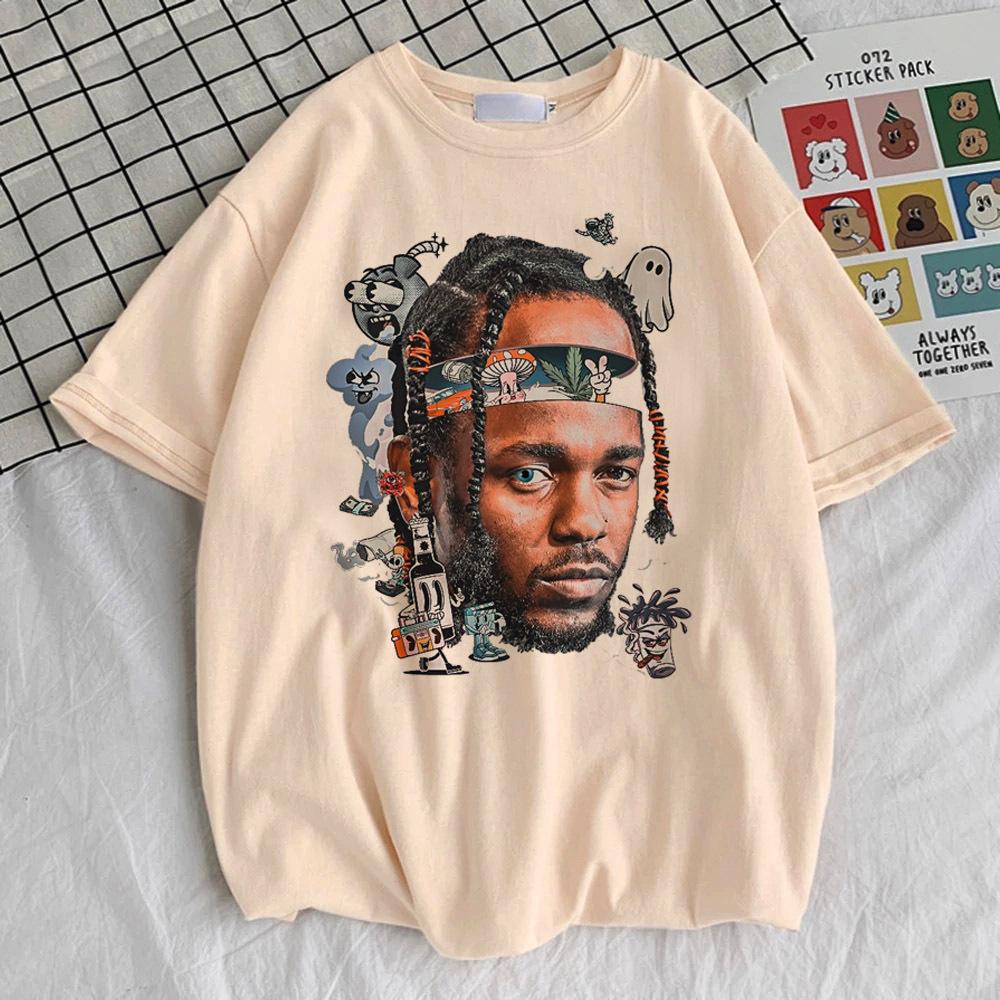 Kendrick Lamar Lammar Shirt Women 80s Streetwear Women Graphic Harajuku Digital Top Tees Grunge Vintage Hip Hop Streetwear