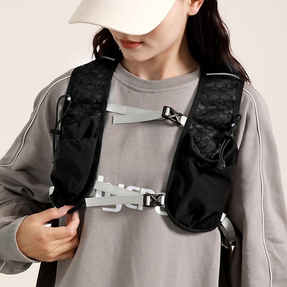 Breathable Running Hydration Vest Lightweight Chest Pack Durable Cycling Vest  Outdoors
