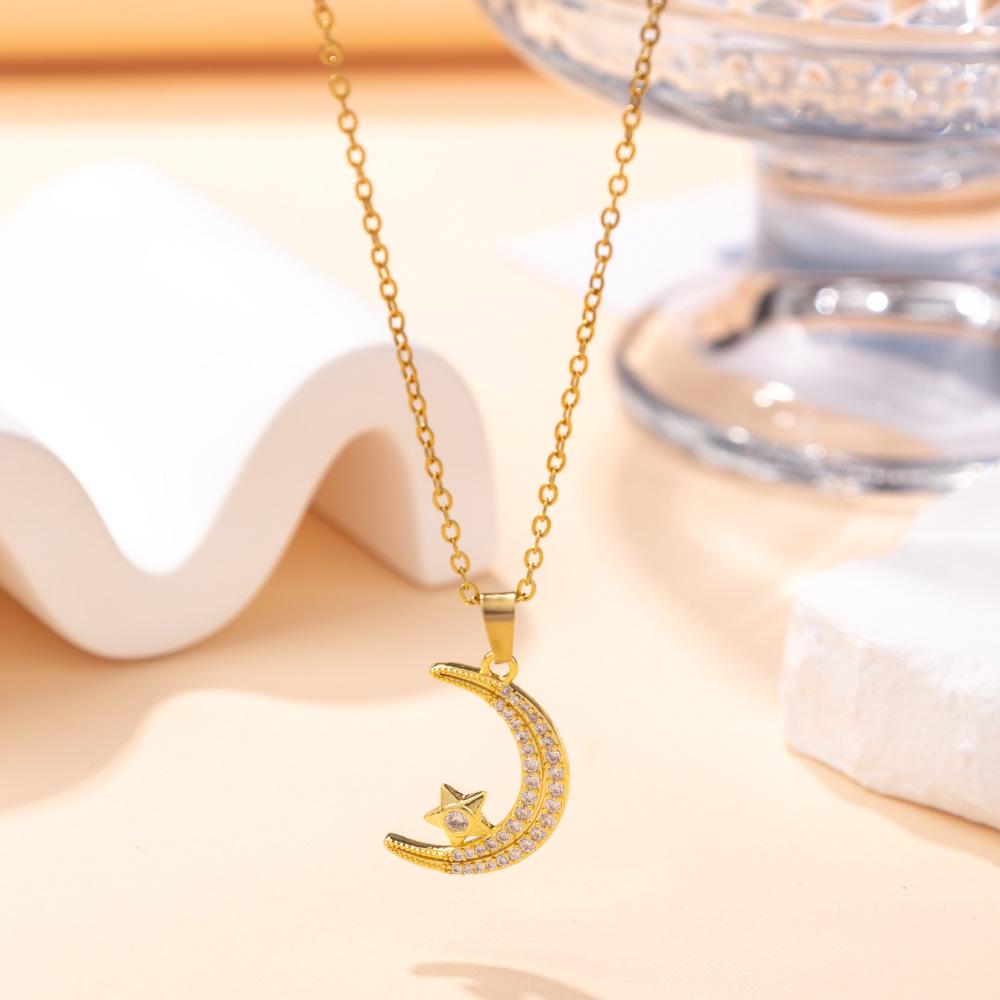 Kadın Lüks Titanyum Çelik Kolye Ucu Klavikula ve Uzun Kazak Kolyesi - Niş Tasarım