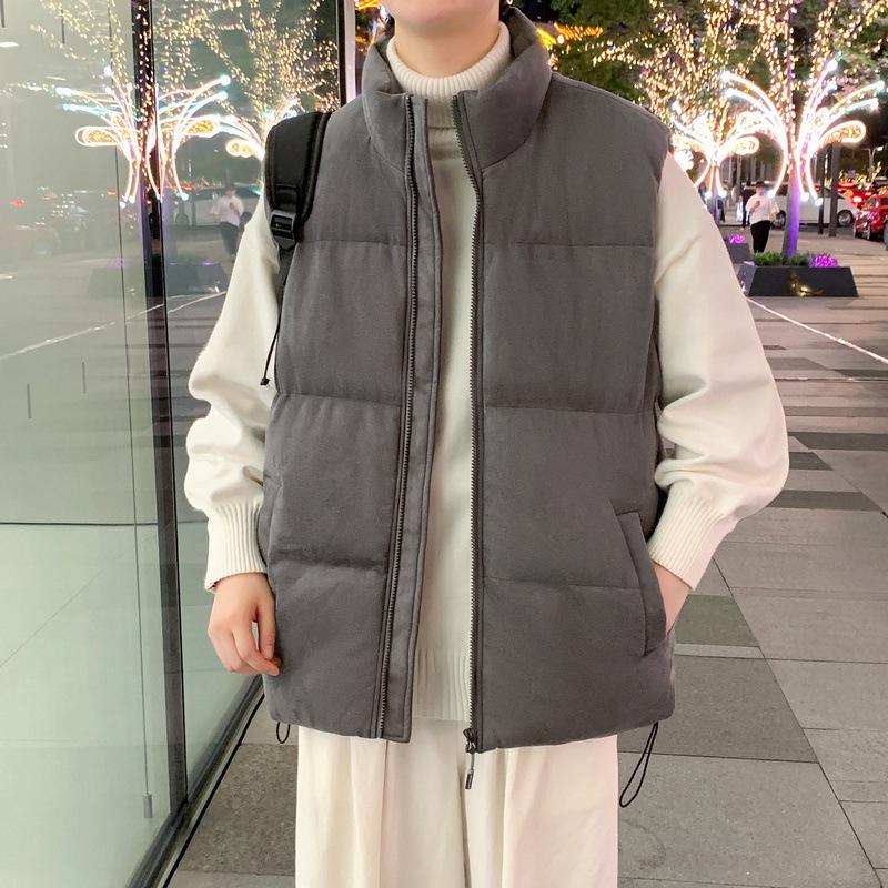 Мужской модный жилет из замши и велюра, утепленный - Коллекция Осень/Зима 2XL