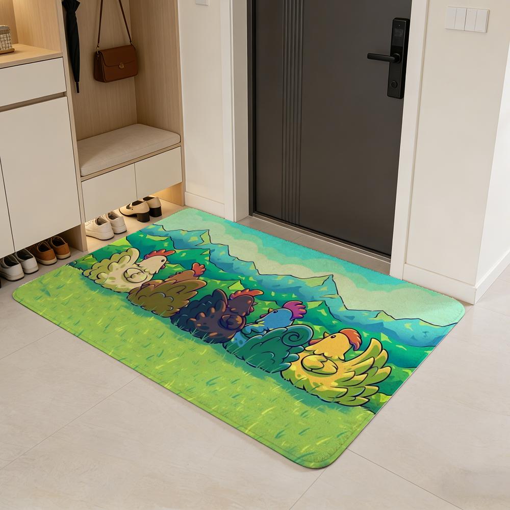 game S-Stardew Valley Floor Mat Flannel Door Mat Non-Slip Absorbent Washable Indoor Home Rug
