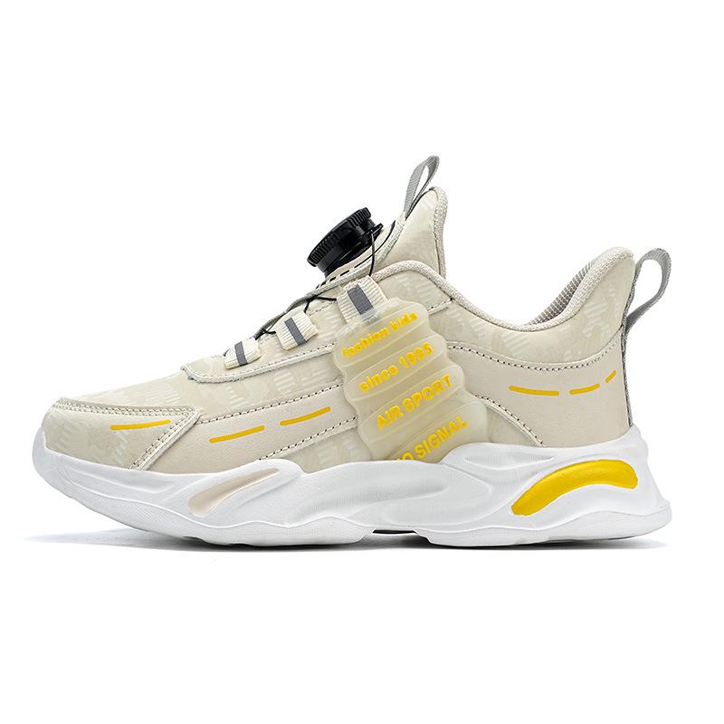 

Children s Sneakers: Boys 3-4 Years, Leather Rotary Button, Girls 6-12 Years Running Shoes 32
