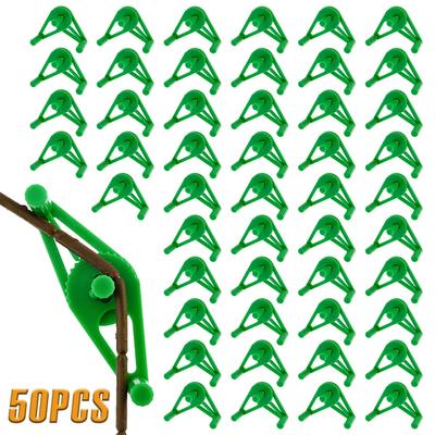 50Pcs Branch Training Clips Plastic Adjustable Plant Branches Stem Benders Reusable Low Stress Training Tool for Garden Flowers