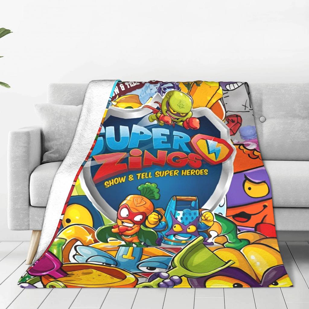 Super Zings Decke Mehrere Größen Super Weich Gemütlich Lustig Superzings Überwurfdecken für Sofa Couch und Bett