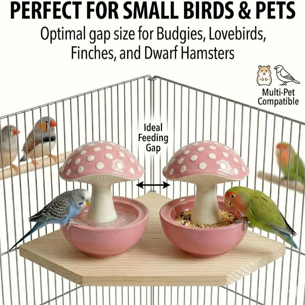 Resin Bird Feeder Bowl Anti Tip Parrot Food Container Practical Feeding Station Balcony