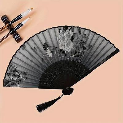 Damen Faltpapier-Handfächer, geeignet für chinesische Fächer auf Partys, Bambus-Faltfächer, geeignet für Hochzeiten und Dekorationen