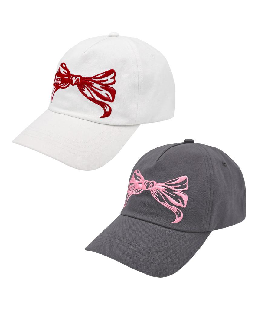 VIDEO JOCKEY Ribbon Ribbon Ball Cap [Off-White]