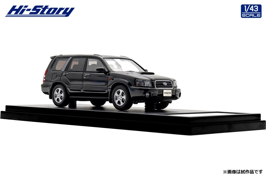 INTERALLIED Hi Story 1/43 Scale SUBARU FORESTER XT (2002) Black Topaz/Mica Finished Model HS515BK
