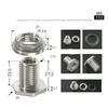 304 Stainless Steel Pipe Fitting Bulkhead Water Tank Connector Adapter Inner and Outer Wire Water Tank Joint
