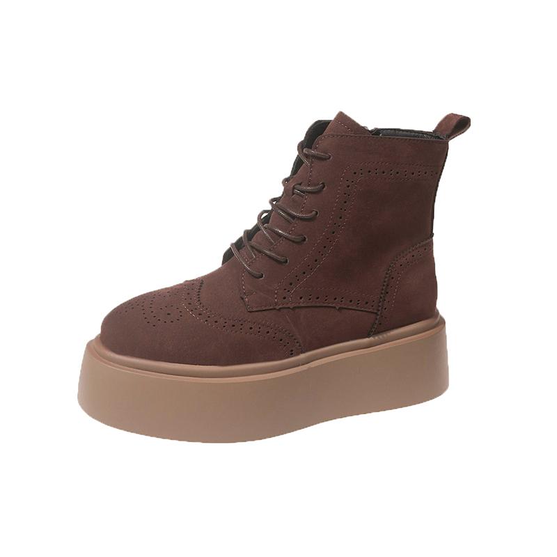 

Suede Platform Women Snow Ankle Boots Tassels Flats Shoes Winter FashioNew Brand 2024 New Trend Designer Cozy 40 коричневый