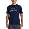 Under Armour Casual Sport Large Letter Logo Training T-Shirt Men Tops Navy-Blue 1370367-408
