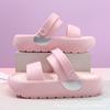 Summer new women's thick bottom one-word drag non-slip wear-resistant fashion simple buckle indoor and outdoor cool slippers