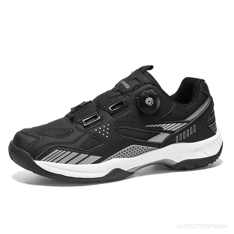 New Tennis Badminton Shoes Low Cut Casual Sports Shoes Rubber Uppers for Men And Women Double Rotation Buckle Sports Shoes