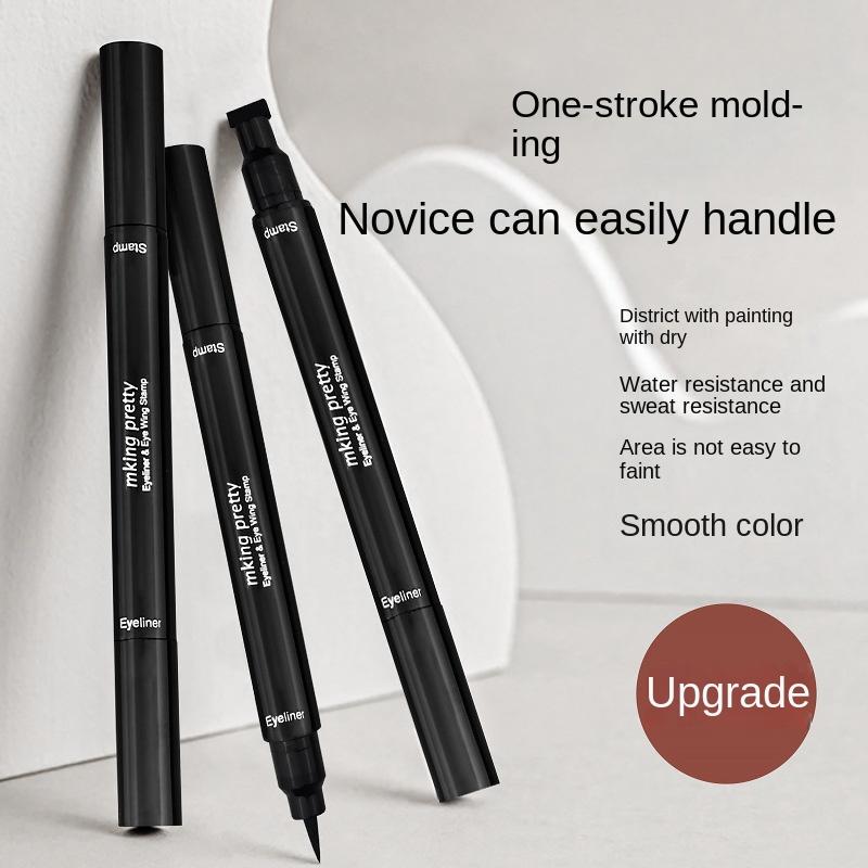Double Head Stamp & Liquid Eyeliner – Waterproof, Smudge-Proof  Long-Lasting Quick-Drying Winged Eyeliner Pen