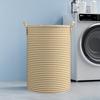 Minimalist Striped Laundry Basket, Foldable Bathroom Storage Box, Toys and Clothing Storage Basket, Bedroom Tidy Basket