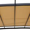 Replacement Roof for 12 x 9 Ft Curved Outdoor Pergola Construction, Waterproof Sun Protection Awning for Patio and Balcony, UV-Resistant (Beige)