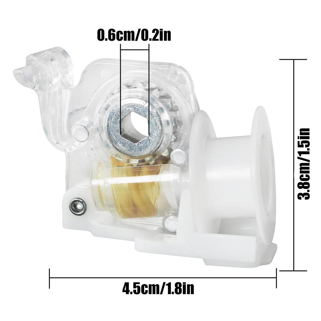 Jalousie Ersatzteile 2 Stück Kippmechanismus für Sechskantstange mit transparenten dünnen Linien Leise flache Stabkipper