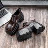 Fashion 9CM New Spring Women Pumps Mary Jane Lace Up Loafers Girls Lolita Shoes Puck High Heels Platform Pump Shoes Cosplay Female Shoes