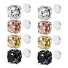 1Pair Fashion Crystal Magnetic Clip Ear Stud Non Piercing Earrings Fake Earring Gift for Men Women Jewelry