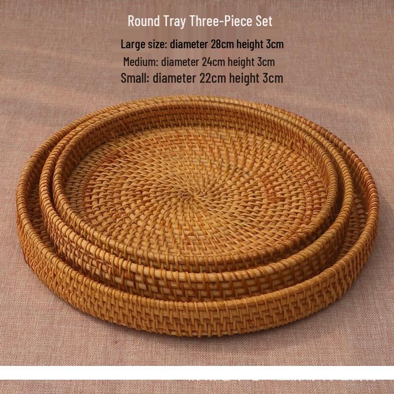 European Style Rattan Woven Fruit Basket 3-Piece Set 3490₽
