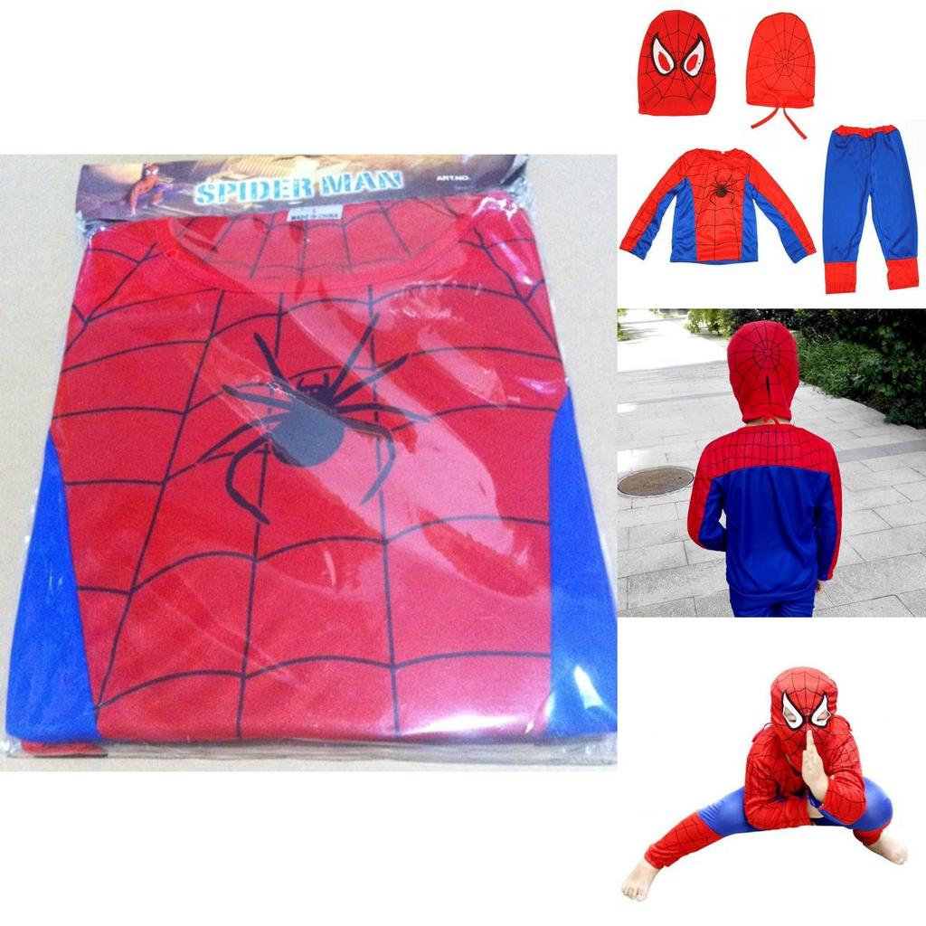 Niesamowity kostium dla dzieci z wzorem Spider-Mana na Halloween i imprezy