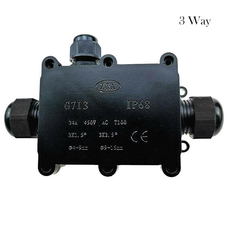 IP68 Waterproof Junction Box Electrical 2/3/4/5/6 Way Enclosure Block Cable Connecting Line Protection for Wiring Accessories