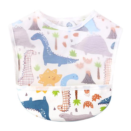 Baby-Schürze mit verstellbarem Ausschnitt, wasserdicht, weich, Lätzchen, Futterfänger, Essschürze