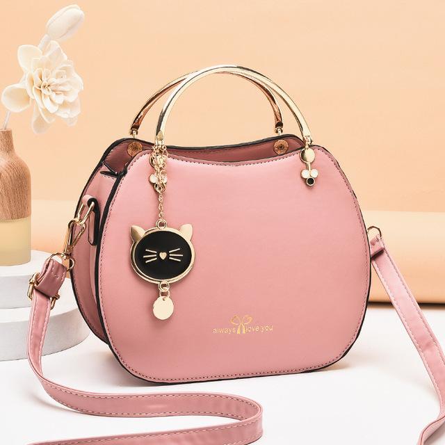 Women's Handbag and Backpack Western Style Cat Messenger Bag Korean Version Fashion Girly Style Shell Bag Ladies Shoulder Handbag