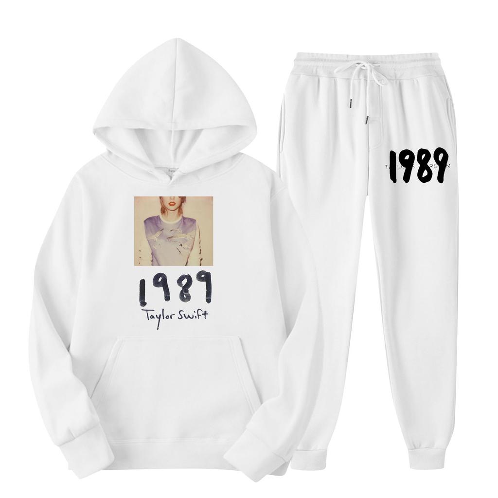 Women's Hooded Sports Tracksuit Unisex Two-Piece Running Outfits Long Sleeve Pullover Hoodies Sweatshirt+Sweatpants Set