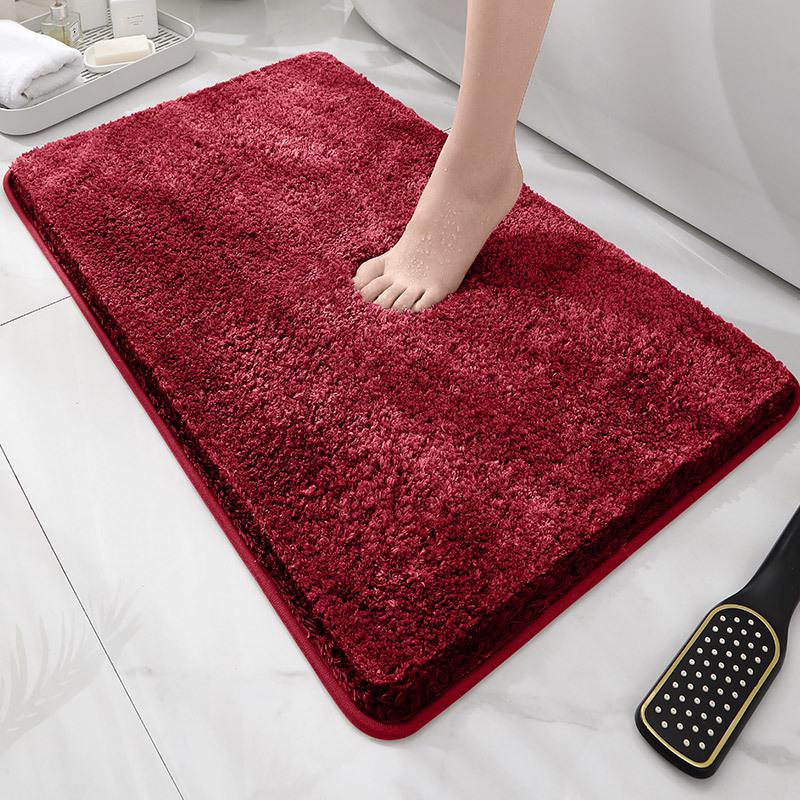 Thickened U-Shaped Non-Slip Absorbent Toilet Mat - Dirt-Resistant Bathroom and Bedside Carpet