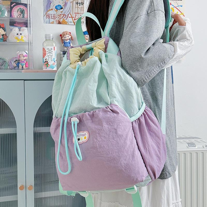 Schoolbag Outdoor Hiking Bag Small Fresh Leisure Travel Backpack Lightweight Sports Fitness Camping Backpack Women