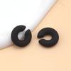 1 Pair Candy Color Round Acrylic Ear Clip Earrings for Women Fashion Simple Solid Color Cuff C-Shaped Earring Female Jewelry