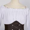 Women's Victorian Ruffle Bohemian Pirate Shirt with Belt