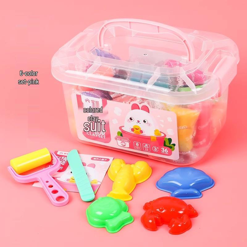 24-Color Odorless Playdough Mold Tool Set for Kids - Handmade Clay and Plasticine