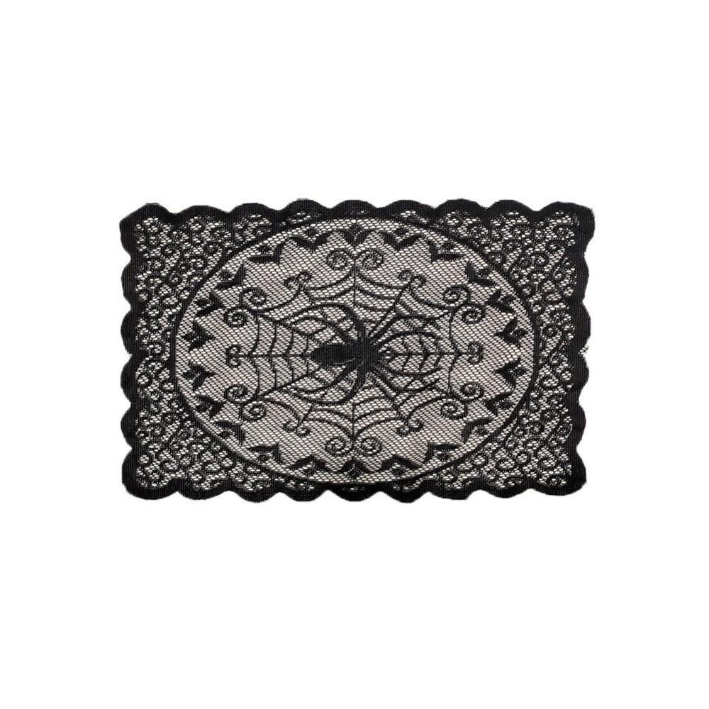 Gothic Style Halloween Placemats Skeleton Bat Decoration Table Napkins Spider Web Coaster Dining Mat Kitchen Dining