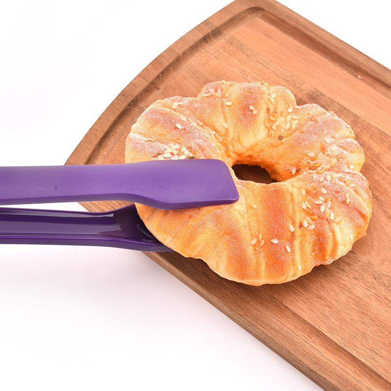 3PCS/Set Versatile Plastic Food Tongs Non-Slip Meat Vegetable Salad Clip Frying Barbecue Tools Bread Dessert Clamp