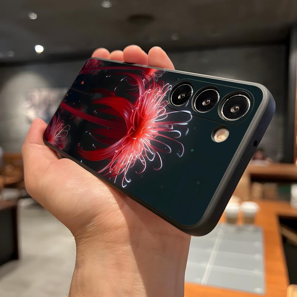 Red Spider Lily Flower Of Hell Phone Case For Samsung A56 A36 A26 A16 A15 A25 A35 A55 A14 A34 A24 A54 Black Soft Shell