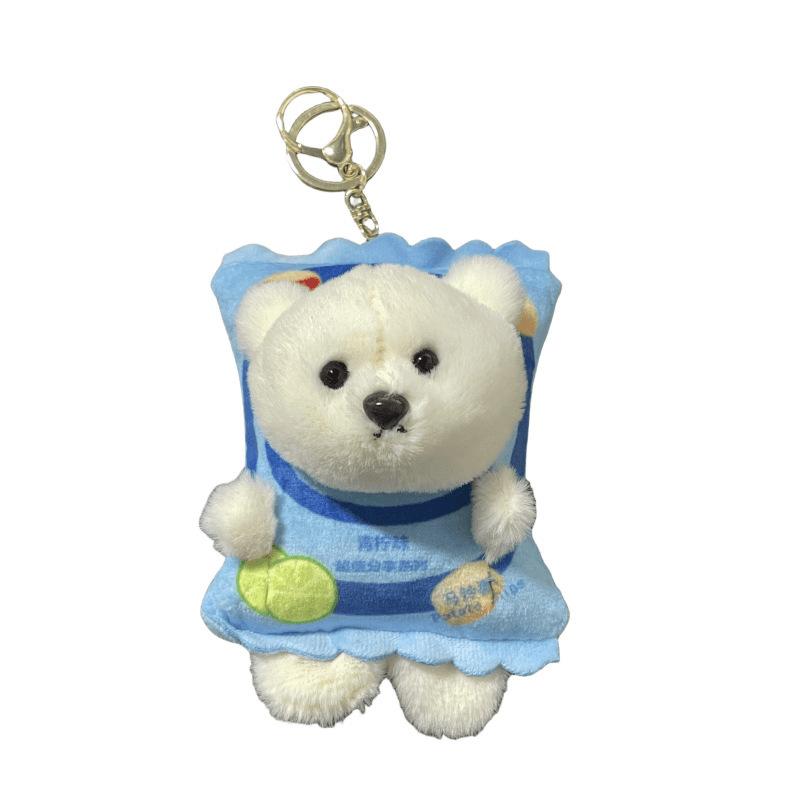 Chipsuri Noi Urs Pandantiv Creativ Păpușă de Pluș Breloc Drăguț Accesorii Ghiozdan Fetiță Păpușă Gustări