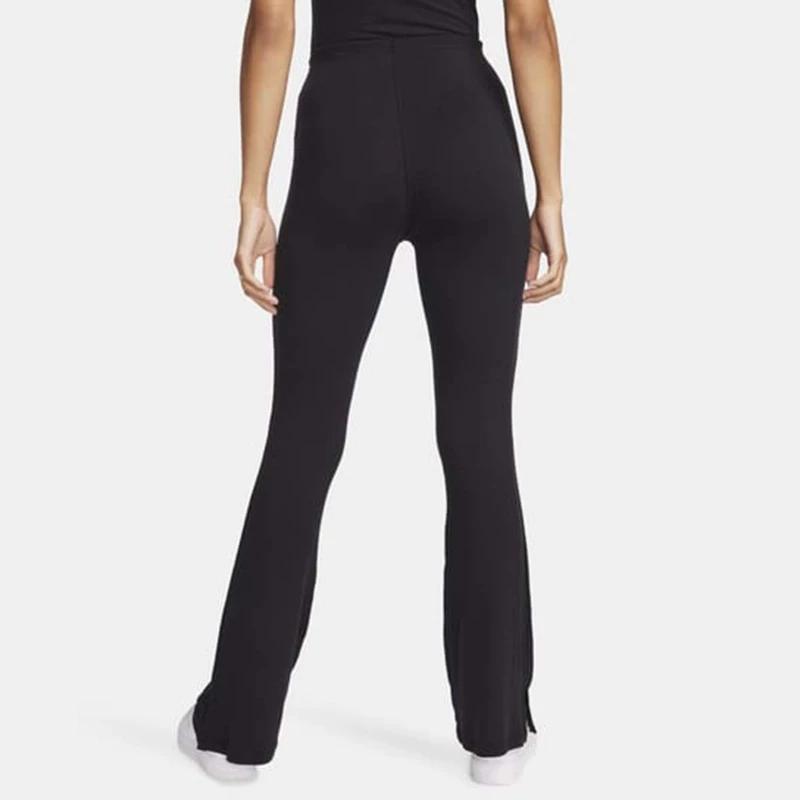 Nike Women's Slim Fit Ribbed Flared Leggings New Knitted Sports Pants Fq2114-010