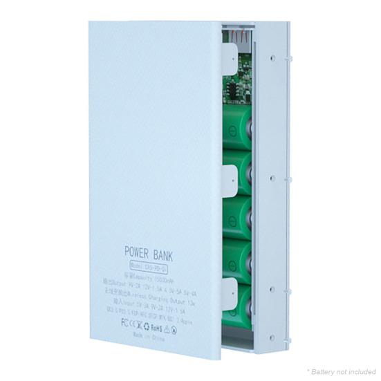 CX5 Powerbank Löstagbart DIY 5x18650 Fodral Lödfri QC Bärbart Laddarfodral