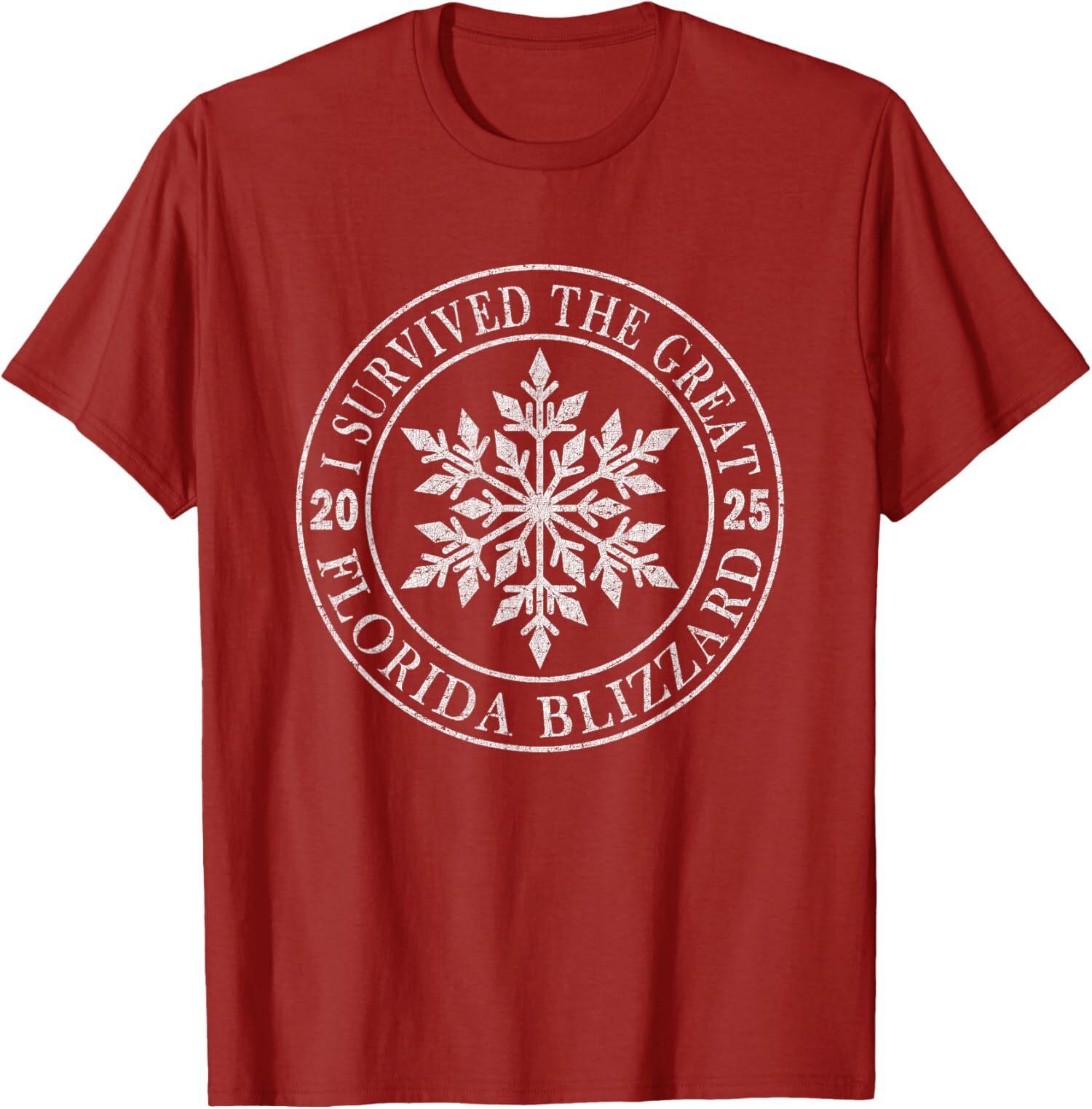 I Survived The Great Florida Blizzard Of 2026 Cool Unisex T-shirt XXL