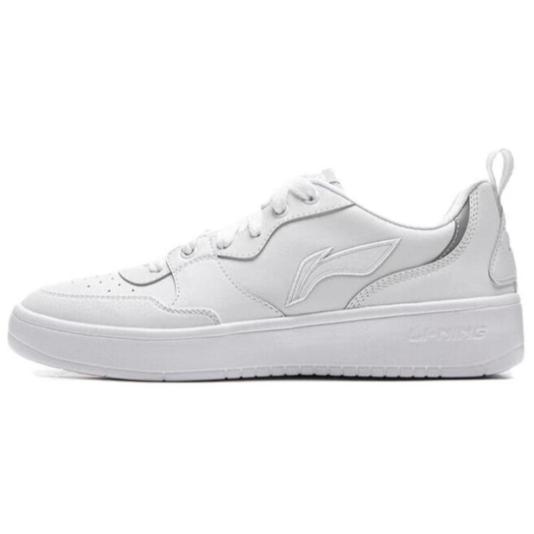 Li Ning Lightweight Trendy Simple Non-Slip Wear-Resistant Low-Top Skate Shoes Unisex Sneakers White AGCV061-1