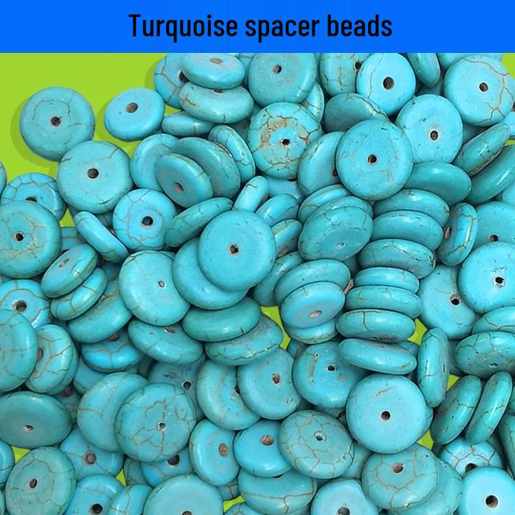 Blue Pine Stone & Turquoise Spacer Beads Bracelet - Handmade Vajra Bodhi Accessories